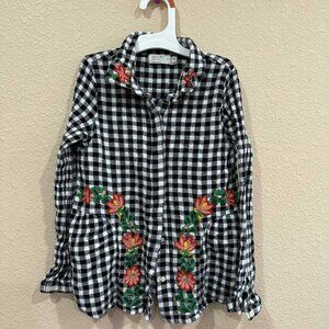 Zara girls size 8 floral long sleeve
